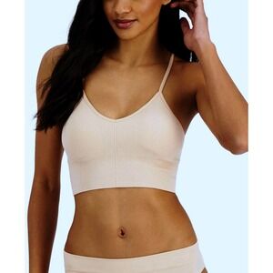 Jenni Ribbed‎ Bralette Comfort Stretch Sleep Bra Chai Sz XL / #8127
